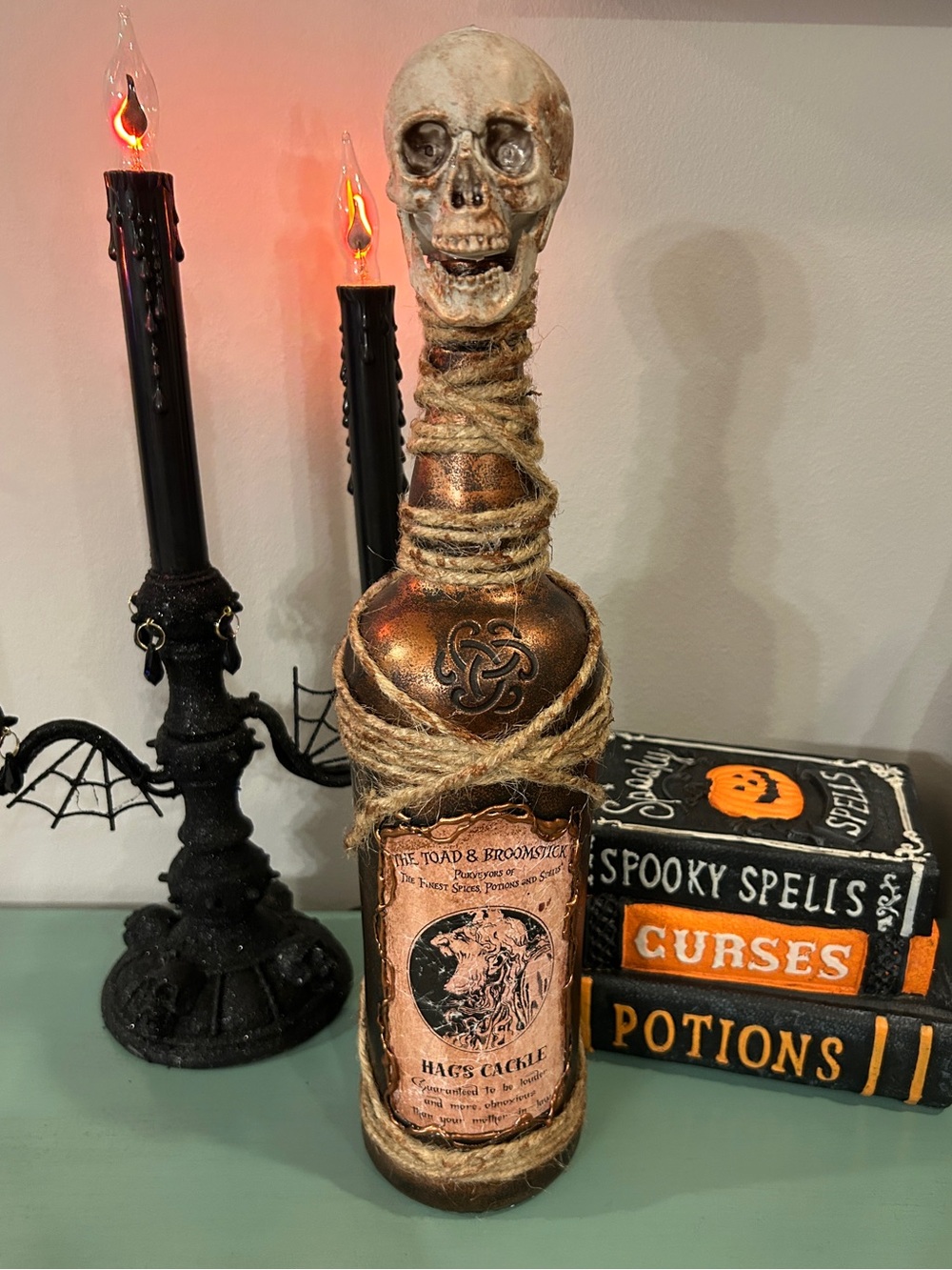 Halloween Decorative Potion Bottle - Hags Cackle